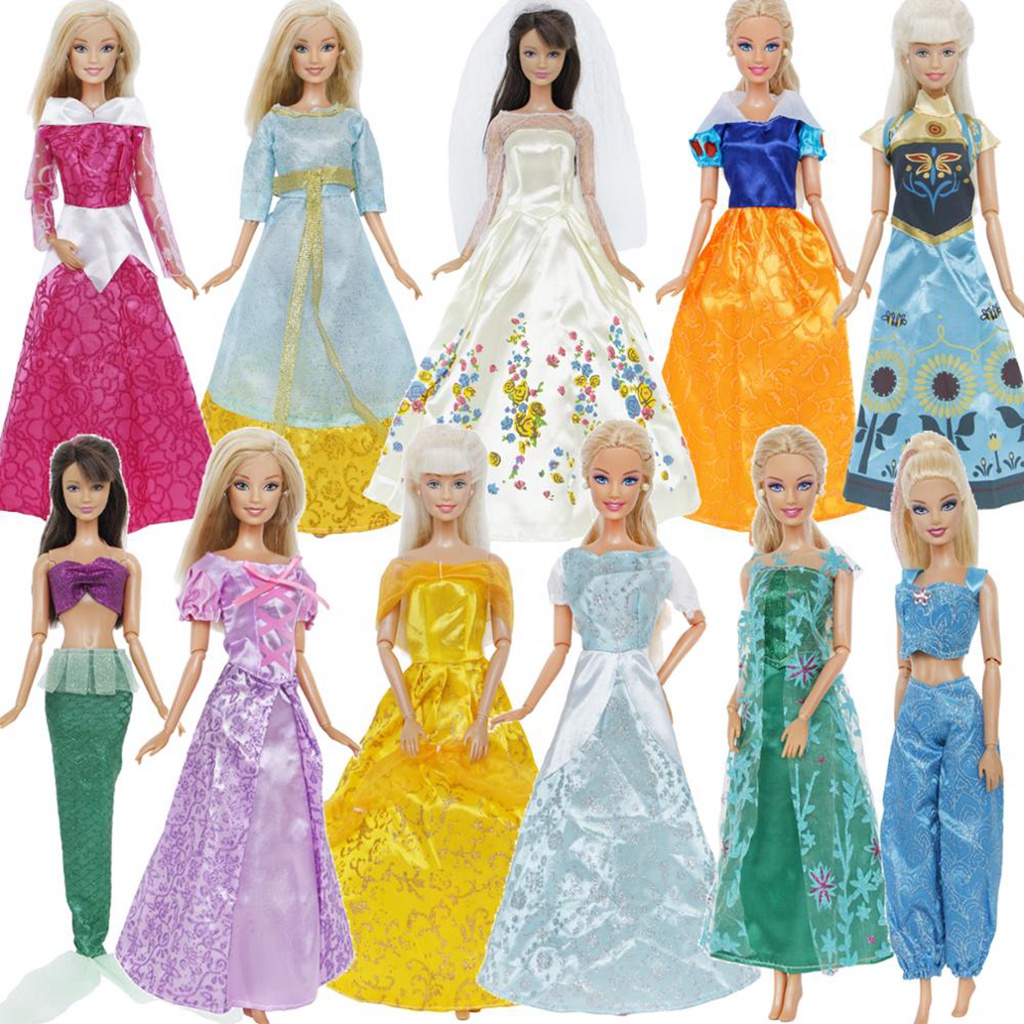1x ชุดสําหรับ 11.5 นิ้วตุ๊กตา Fairy Tale คลาสสิก Princess Party Gown Ball เสื้อผ้าหวานอุปกรณ์เสริมตุ๊กตาสาวของเล่นเด็ก (ไม่มีตุ๊กตา)