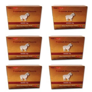 High care Placenta (สุดคุ้ม 6 กระปุก) รกแกะ พลาเซนเตอร์ 120 Cap จำนวน 6 กล่อง