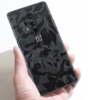 สติ๊กเกอร์ฟิล์มลายพราง 3D สําหรับ Oneplus 8T 1+8 Pro Oneplus 7T Pro 1+7T สีดํา