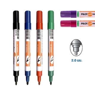 1 ด้าม ปากกาไวท์บอร์ด หัวกลม PILOT รุ่น WBMK-R มี 4 สี