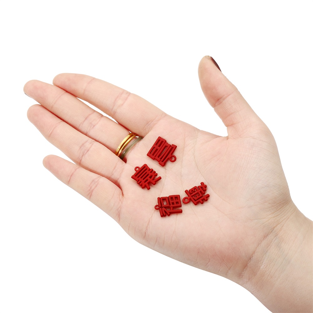 St.kunkka 10pcs จี้นำโชค จี้แดงปีใหม่ จี้ตรุษจีนที่ร่ำรวยและบางสำหรับสร้อยคอเครื่องประดับของขวัญ — صورة 7