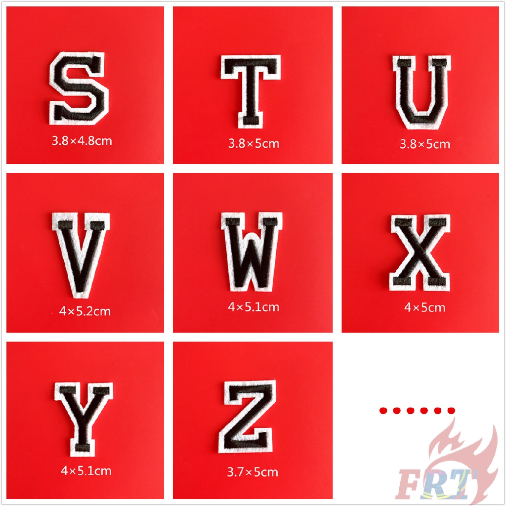 ✿ แผ่นแพทช์รีดติดเสื้อ ลายตัวอักษร สีดํา และสีขาว (ตัวอักษรสีดํา) ✿ แผ่นแพทช์ ปักลาย Diy สําหรับติดตกแต่งเสื้อผ้า จํานวน 1 ชิ้น