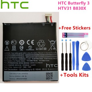 แบตเตอรี่ HTC Butterfly 3 HTV31 B830X HTC Original BOPL2100 สำหรับ  แบตเตอรี่ Bateria + ชุดเครื่องมือ