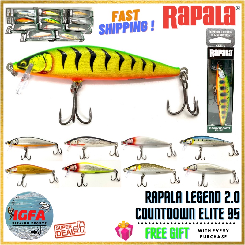 [IGFA] Rapala CDE 35 &amp; 95 เหยื่อตกปลา Rapala Countdow ELITE LEGEND 2.0 COUNTDOWN ELITE Gewang Rapala