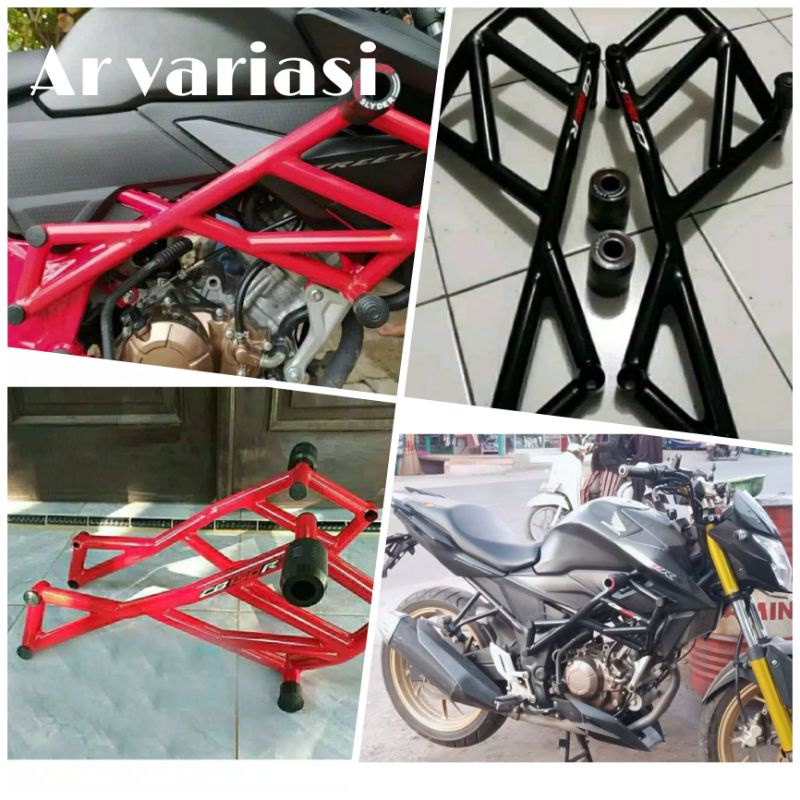 TUBULAR/CRASHBAR CB 150R ใหม่/ CB 150R OLD PLUS SILVER SLIDER AGNA