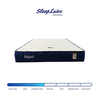 SB Design Square Sleep Latex ที่นอน รุ่น Aqua (Bonell spring + Natural Latex D75 1") ขนาด 6 ฟุต แถมฟรี หมอนหนุน Hybrid 2