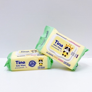 ทิชชู่เปียก ทีโน่ Tino baby wipes (1ห่อ) มี80แผ่น