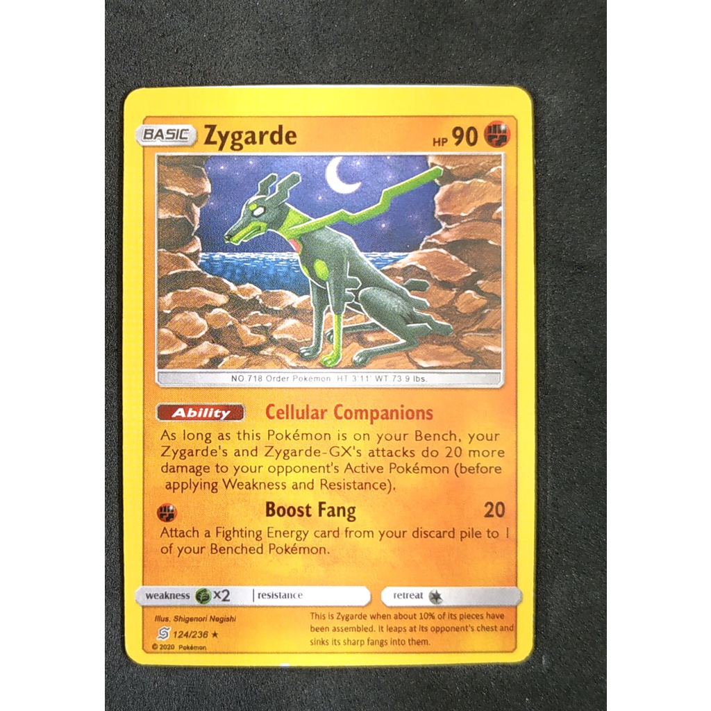 Zygarde Basic 124/236 ซีการ์ด Pokemon Card (Normal) ภาษาอังกฤษ