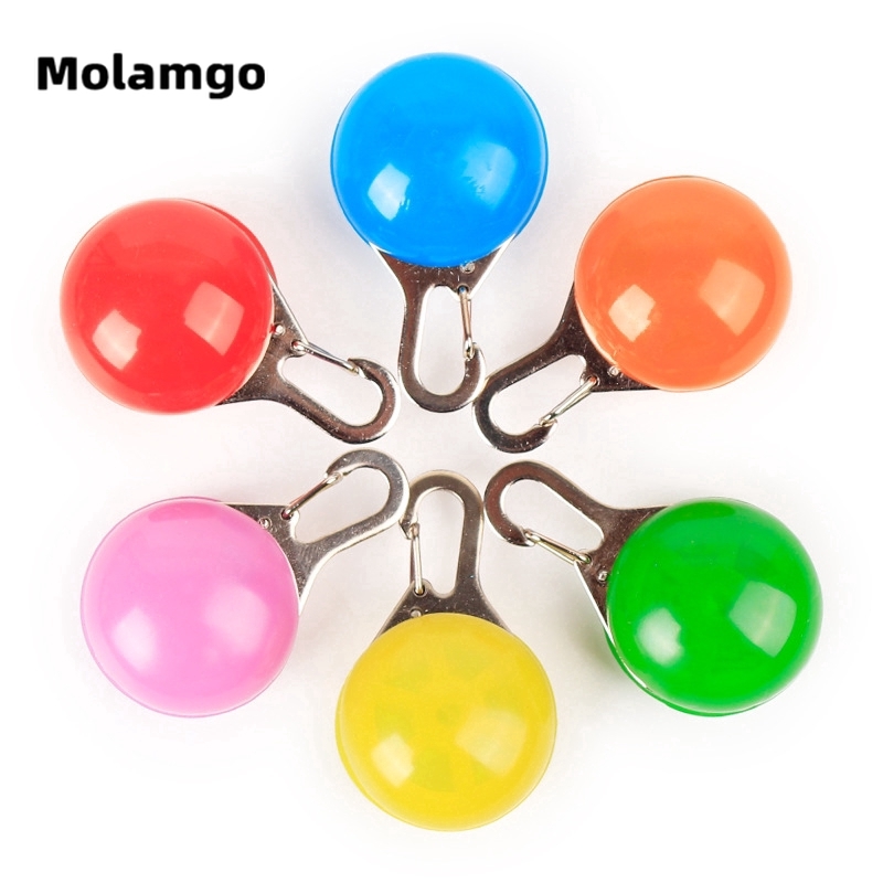 MOLAMGORound LED Luminous Dog Tag เพื่อป้องกัน Losing Flash Dog Tag
