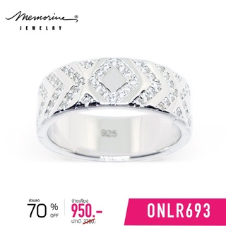 Memorine Jewelry แหวนเงินแท้ 925 ฝังเพชรสวิส (CZ) : ONLR693