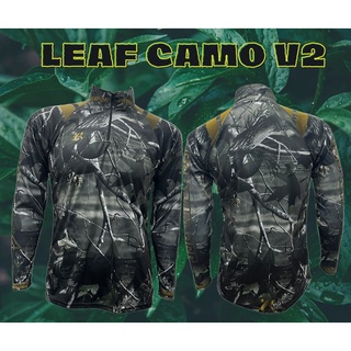 JK Thailand เสื้อตกปลา LEAF CAMO V2 ป้องกันรังสี UV 80% แห้งเร็ว