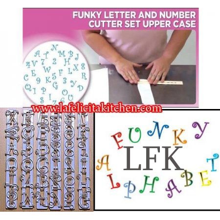 นําเข้า CK465 FUNKY BIG LETTERS NUMBERS T:3.5 ซม.FONT MOLD ALPHABET NUMBER WEDDING CUTTER เค้กตกแต่ง