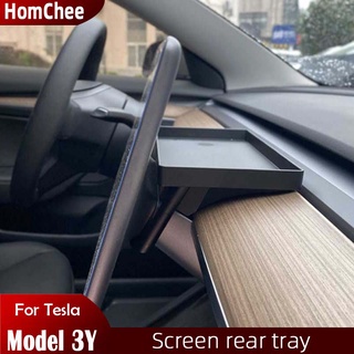 Tesla อุปกรณ์เสริมFor Tesla Model 3 Y Dashboard storage box Navigation screen rear tissue Glasses Key Storage tray Model