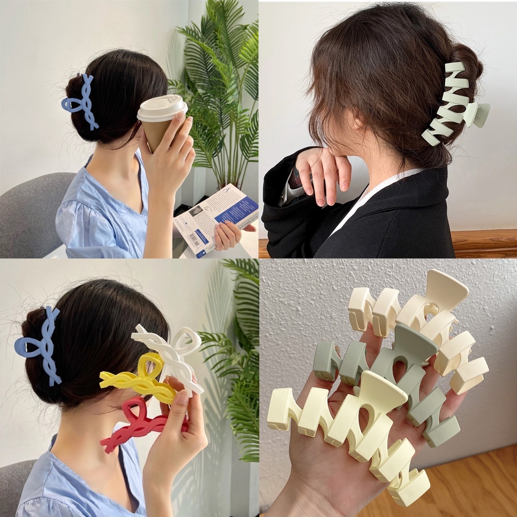 ร้านไทย ส่งของไว กิ๊บหนีบผมสไตล์เกาหลี ขนาดใหญ่ โทนสี Macaron เทรนด์2022 สไตล์เกาหลี มีแบบให้เลือก