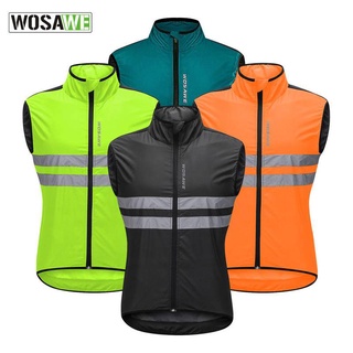 Wosawe BL205 เสื้อแจ็กเก็ตแขนกุด สะท้อนแสง สําหรับขี่จักรยาน MTB