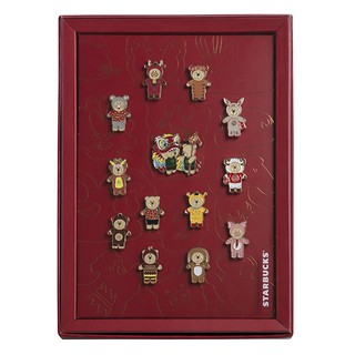 STARBUCKS  2019 LIMITED EDITIONS BEAR CHINESS NEW YEARS ZODIACE COLLECTIONS PINS ชุดเข็มกลัดลิมิเต็ดจาก Taiwan