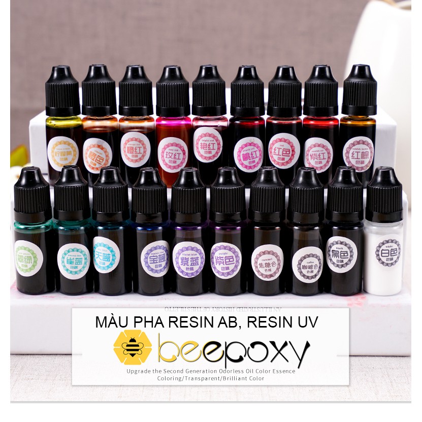 ชุด 21 สีผสม Resin ab, Resin uv
