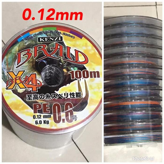 Pe String 0.6 0.12 มม. Kenzi Braid X 4 ยาว 100 เมตรเชื่อมต่อการเชื่อม ...