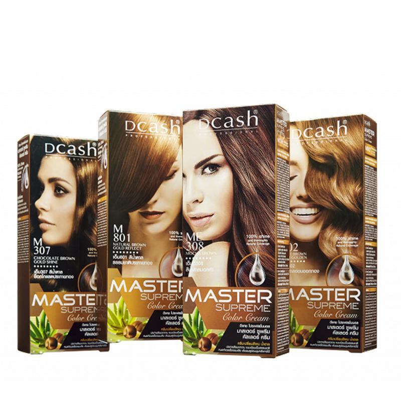 !ปิดผมขาว!Dcash ดีแคช ซูพรีม คัลเลอร์ครีม 100ml. ครีมเปลี่ยนสีผม ครีมย้อมผม