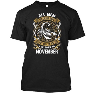 ขายดี เสื้อยืด ลาย The Best Are Born In November Preshrunk ทรงหลวม คลาสสิก เข้ากับทุกการแต่งกาย สําหรับผู้ชาย GMagbj53GA