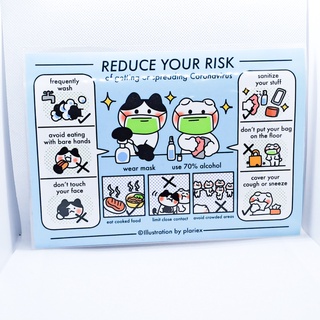 โปสเตอร์ A5 ลาย Reduce Your Risk [Plariex]