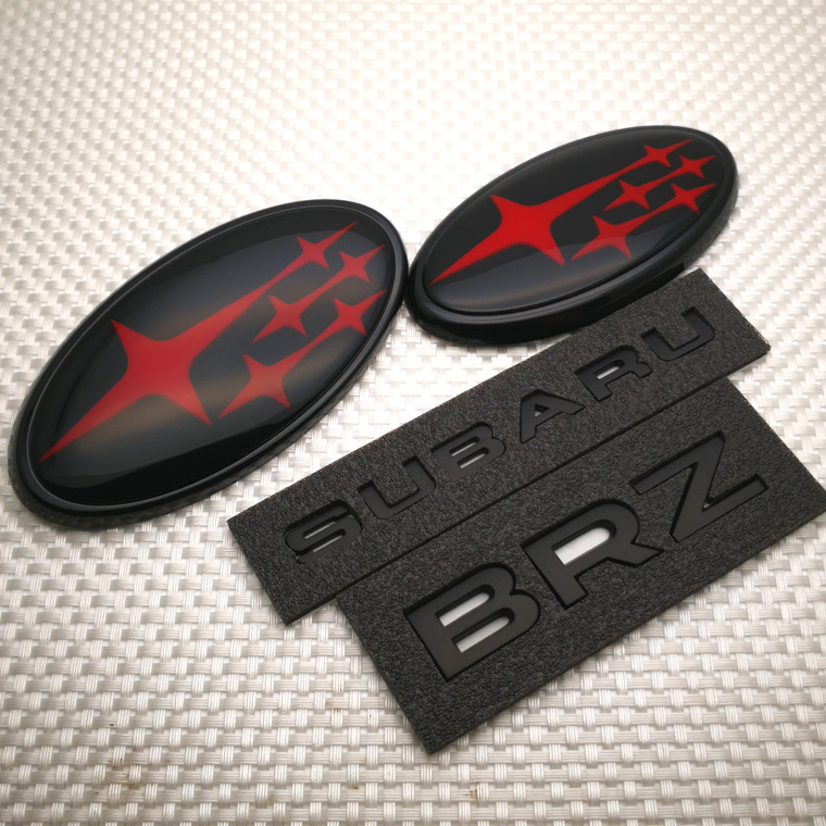 BRZ ด้านหน้าและด้านหลังป้ายสติกเกอร์ SUBARU BRZ ด้านหลังกล่องสติกเกอร์ BRZ ติดตั้งเพิ่มเติม badge