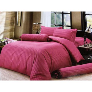 Sweet Kip Bedding ชุดผ้าปูที่นอนขนาด 3.5ฟุต, 5ฟุต, 6ฟุต พร้อมผ้านวมขนาด 200 x 220 เซ็นติเมตร รวม 6 ชิ้น สีแดงเลือดหมู