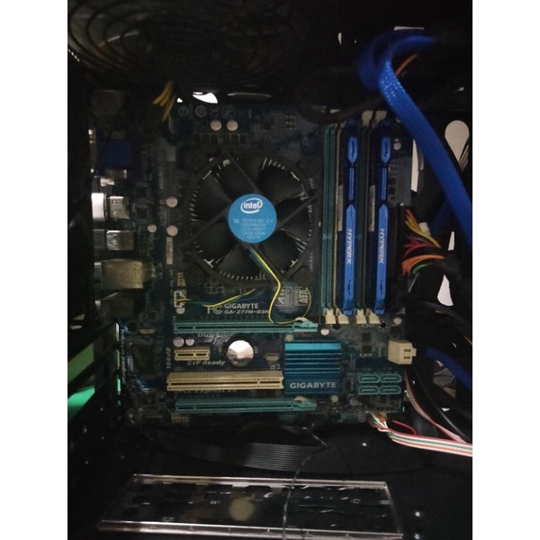 LGA 1155 Gigabyte Z77M-D3H + ฝาหลัง + i5-3450 4C / 4T 3.10 GHz + Sink intel