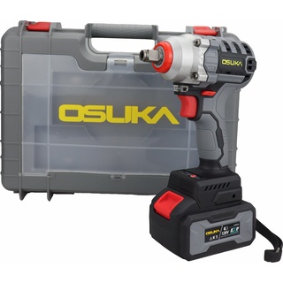 บล็อกไร้สาย OSUKA 128V.(เทา-ดำ) รุ่น OSID-520 มอเตอร์รุ่นใหม่ไร้แปลงถ่านใช้กับลูกบล็อกขนาด 4หุน(1/2) ไม่ต้องง้อลม สุดยอด