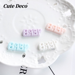 【Cute Deco】ตัวอักษรน่ารัก (4 สี) ตัวอักษรเด็กทารก สีฟ้า / ตัวอักษรเด็ก สีชมพู จี้กระดุม Crocs / Jibbitz น่ารัก รองเท้า Croc DIY / วัสดุเรซิน เสน่ห์ สําหรับ DIY / เครื่องประดับผม