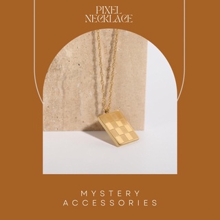 MA579: Pixel Necklace | Mystery Accessories สร้อย สร้อยคอ สร้อยสีทอง สร้อยคอสีทอง สร้อยแฟชั่น สร้อยคอจี้