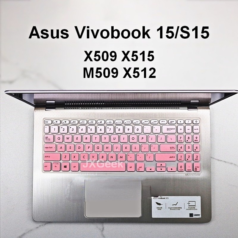 พร้อมส่งเคสคีย์บอร์ดซิลิโคนแบบบางพิเศษแบบบางพิเศษสําหรับ Asus Vivobook 15 S15 X509J X515M M509Da M515Da X509M X512J X509 X512F X512Uf X512Ua S5300U