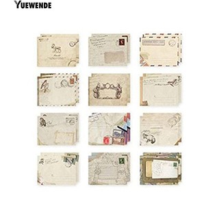 ‴ 12pcs / Set Vintage Airmail สไตล์วินเทจขนาดเล็กซองจดหมายสำหรับบัตรอวยพรของภาคี