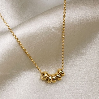 Dainty Bead Chain, 18K Gold Plated, Sterling Silver Necklace | สร้อยคอ สร้อยคอจี้ เงินแท้ ทองแท้ ชุบทอง 18 กะรัต