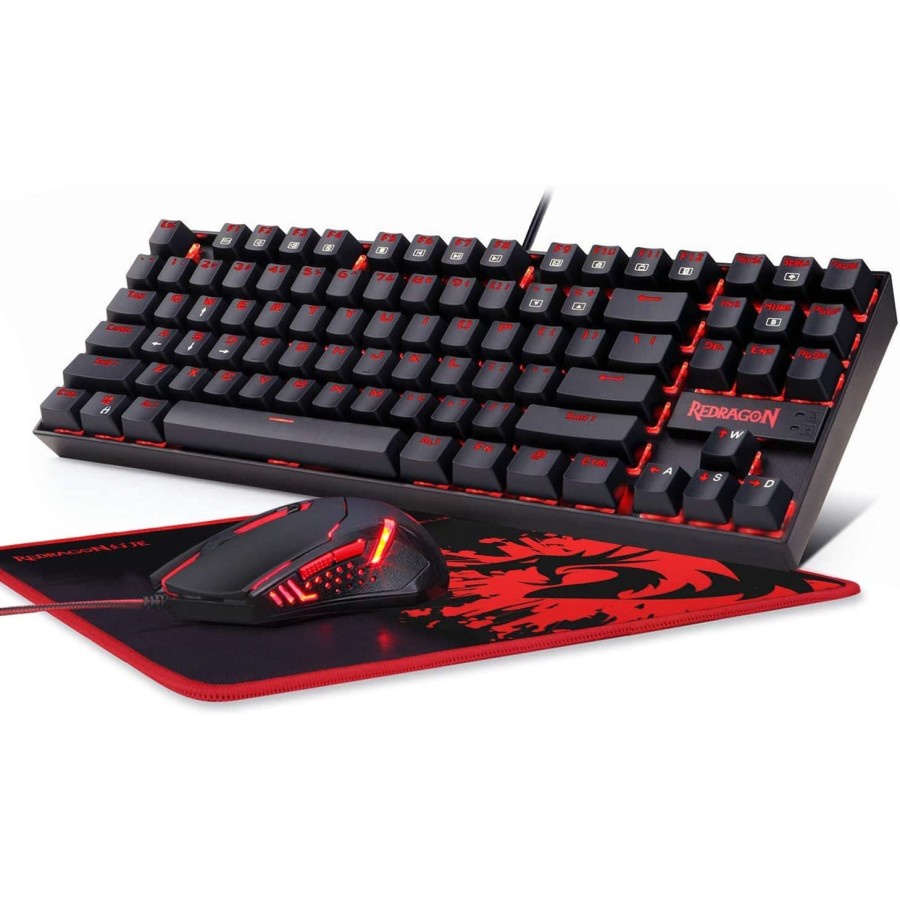 Redragon K552-BA Gaming Keyboard TKL Mouse Pad 3 in 1 Combo Set