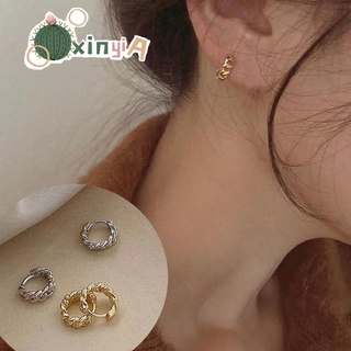 【XINYIA】ต่างหู แบบบิด ย้อนยุค หัวเข็มขัดหู ปุ่มแฟชั่น ต่างหูขนาดเล็ก ต่างหู ต่างหู