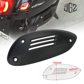 GTS ฝาครอบท่อไอเสีย ดำด้าน สำหรับรุ่น Exhaust Pipe Cover Motorcycle Aluminium Muffler Heat Shield Protector for VESPA GTS 250 300 GTV GTE 2013-2021 2022 2023