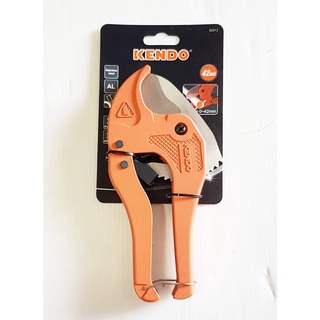 KENDO กรรไกรตัดท่อ PVC ใบมีดสแตนเลส ขนาด 0-42 มิล รุ่น 50312 Ratchet PVC Pipe Cutter