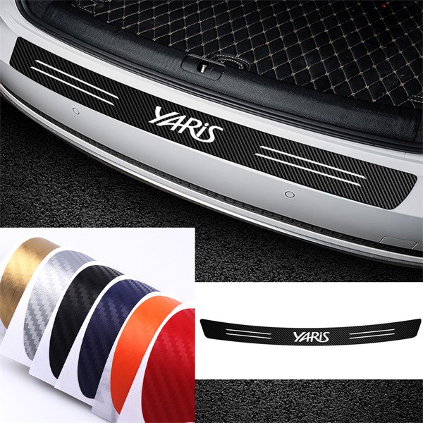 สติกเกอร์ คาร์บอนไฟเบอร์ แบบ 3D สำหรับติดคิ้วท้ายรถยนต์ Toyota Yaris Ativ / Vios / yaris Ativ / Vios / Yaris(FT-04-HB) ขนาด 90 ซม.