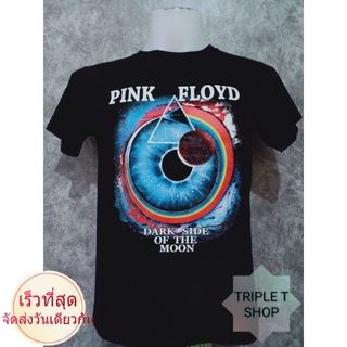 เสื้อยืดคอกลม สกรีนลาย PINK FLOYD (รหัส 50)