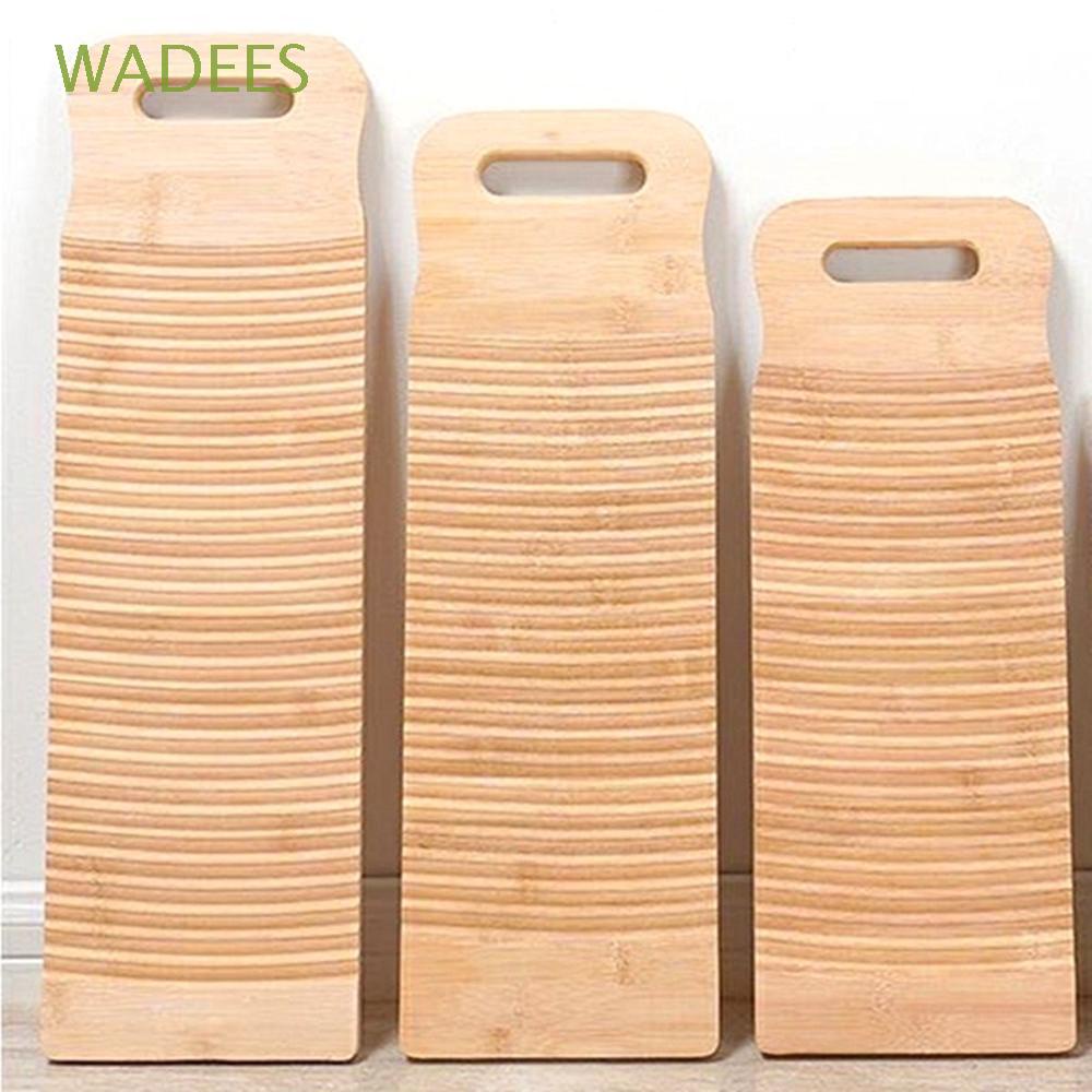 Wadees แผ่นรองซักผ้าไม้ไผ่ ทรงสี่เหลี่ยมผืนผ้า กันลื่น เป็นมิตรกับสิ่งแวดล้อม