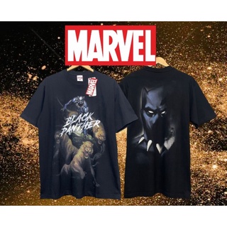 เสื้อยืดMarvel_ลิขสิทธิ์แท้ลายblackpantherสีดำ(01)