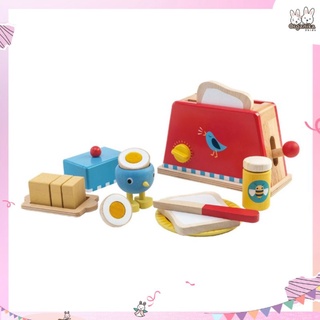 ชุดของเล่นไม้เครื่องปิ้งขนมปังและอาหารเช้าสุดคิวท์แบรนด์ Tender Leaf Toys รุ่น Toaster &amp; Egg Set