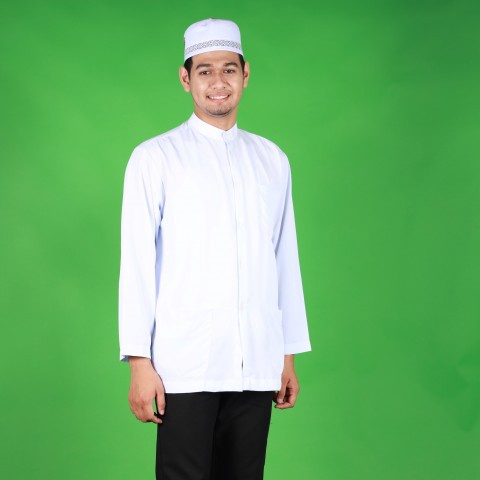 เสื้อกูรงชายแขนยาว ผ้าคอตตอน คอจีน กระเป๋า2ข้าง (From:อินโดนีเซีย AEC,ASEAN) รุ่น SHA33