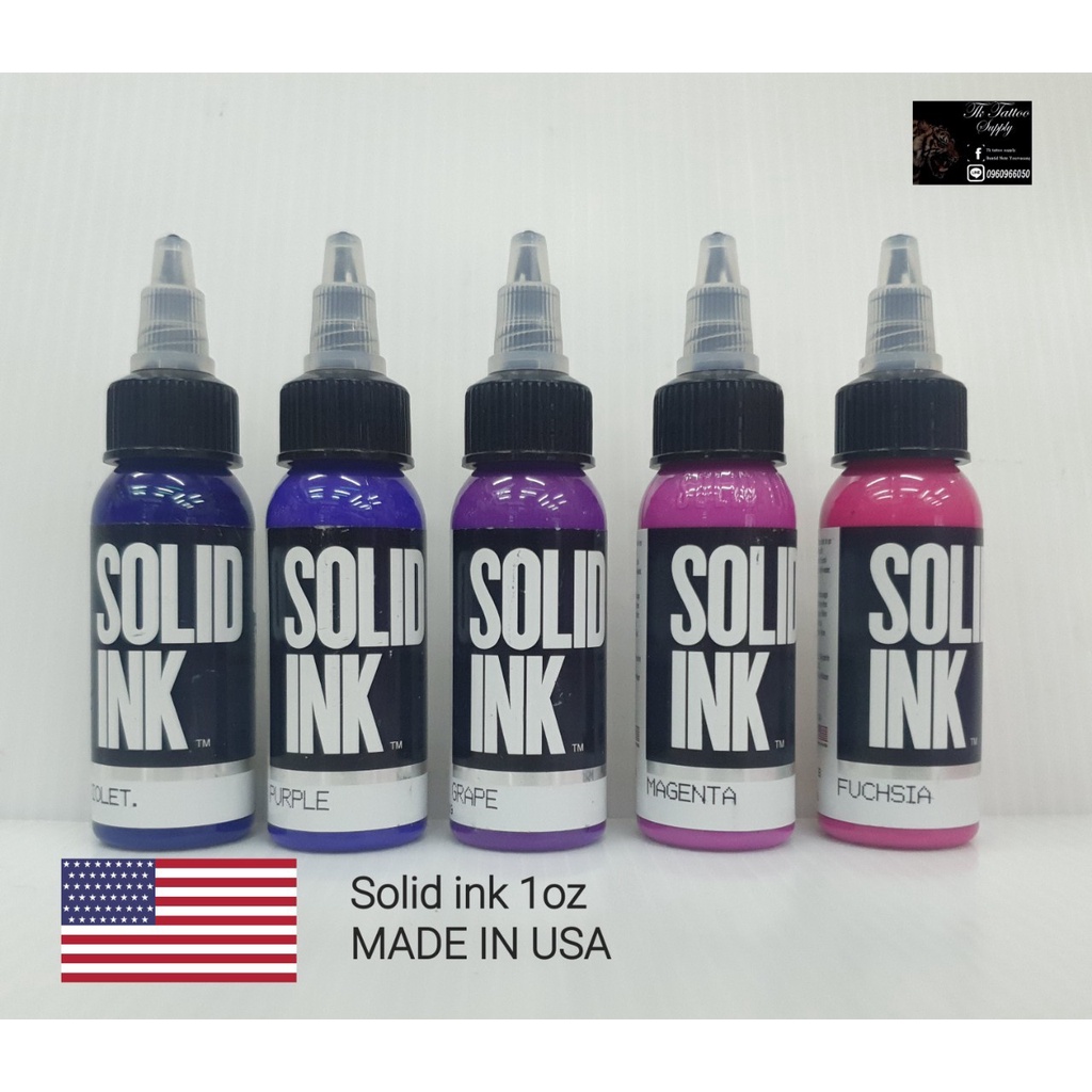 SOLID INK 1OZ. หมึกแท้usaมีหลายเฉด ขนาด30มิล - tktattoosupply - ThaiPick