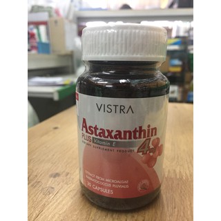 Promotion ถึงสิ้นเดือนนี้... Vistra Astaxanthin 4 mg. วิสทร้า แอสตาแซนธีน 4 มก. บรรจุ 30 แคปซูล