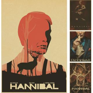 โปสเตอร์ ภาพยนต์สยองขวัญ Hannibal Michelsen Hugh dancy สไตล์เรโทร สําหรับตกแต่งปาร์ตี้ฮาโลวีน