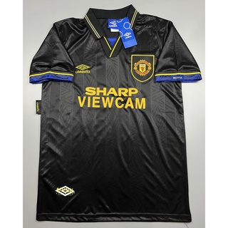 [โค้ดMARINC30 ลด 30%] เสื้อบอล ย้อนยุค แมนยู 1993-95 กังฟูคิก Retro Manchester United Away เรโทร คลาสสิค