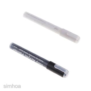 White &amp; Black Colors Acrylic Paint Markers Pen, Permanent Paint Pens For Painting On Rock, Glass, Canvas, Fabric, Metal,