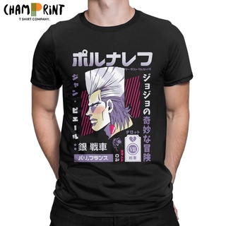 เสื้อยืดโอเวอร์ไซส์เสื้อยืดคอกลม ผ้าฝ้าย พิมพ์ลายอนิเมะ Cool Jojos Bizarre Adventure สําหรับผู้ชายS-3XL